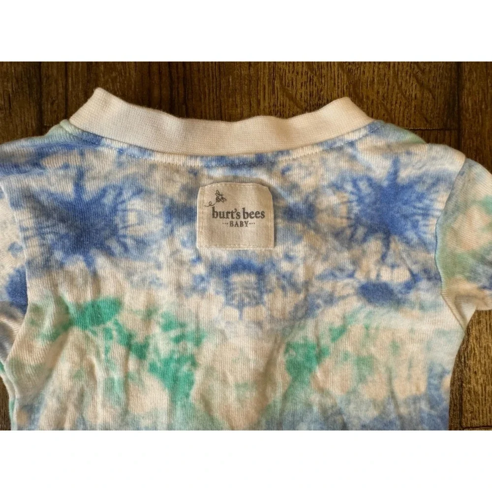 Burts Bees Organic One Piece Pajamas Baby Boy 3/6 Months Footies Sleeper Clothes